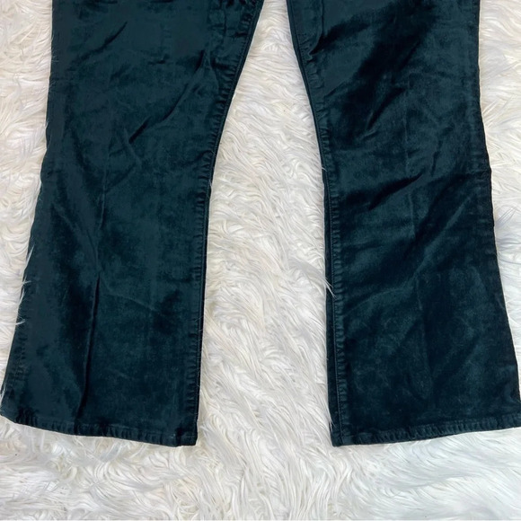 Citizens Of Humanity Demy Cropped Velvet Flare Pant Midnight Green Plush 29 - Picture 3 of 13